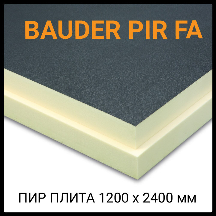 Теплоізоляція Bauder PIR FA 80 мм (Фольгована ПІР плита) - Зображення 2